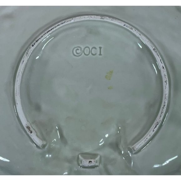 Vintage OCI Bonnet Plate Ceramic 8" Brown Basket-Weave Hat Spring Easter Flowers - Picture 5 of 7